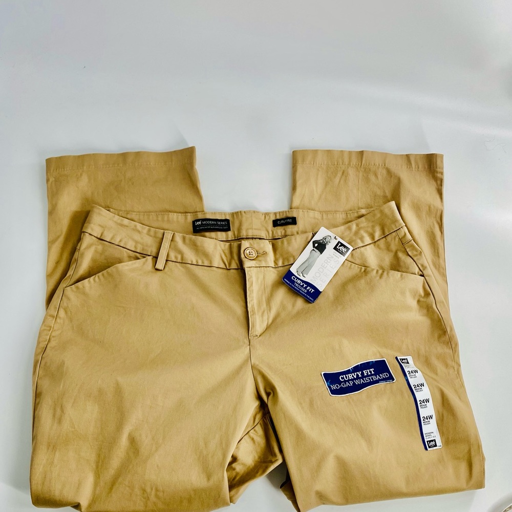 COPY - Lee curvy fit trouser no gap waistband khaki pant NWT